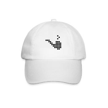 pipe dots - Baseballkappe - Weiß/Weiß - Vorne