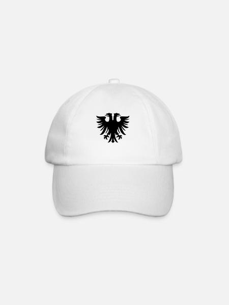 double-headed eagle - Baseball Cap - white/white