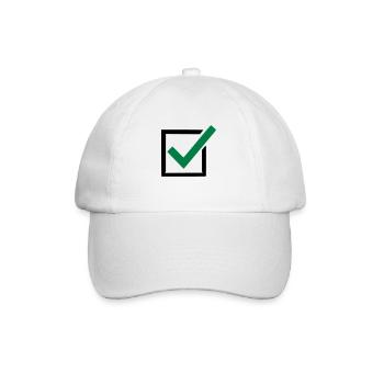 politik - Baseballkappe - Weiß/Weiß - Vorne