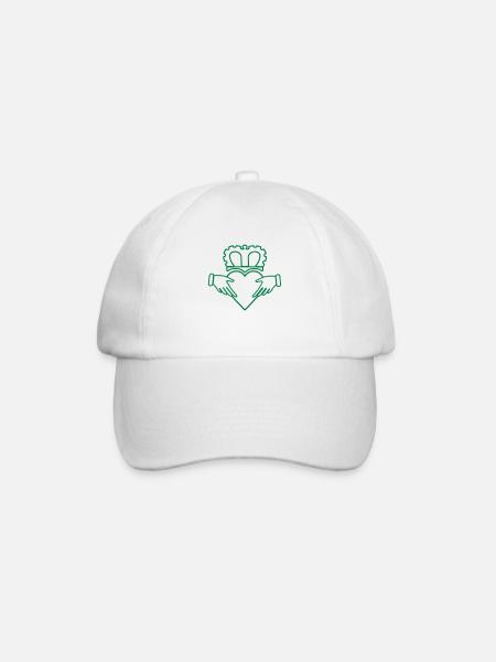 Claddagh Verlobungsring Liebe Freundschaft - Baseballkappe - Weiß/Weiß