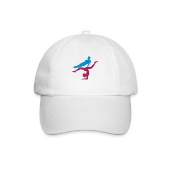 2 friends team couple couples love man gymnastics - Baseball Cap - white/white - Front