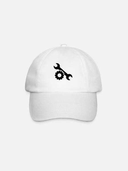 Schraubenschlüssel - Baseballkappe - Weiß/Weiß
