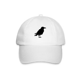 Krähe - Baseballkappe - Weiß/Weiß - Vorne