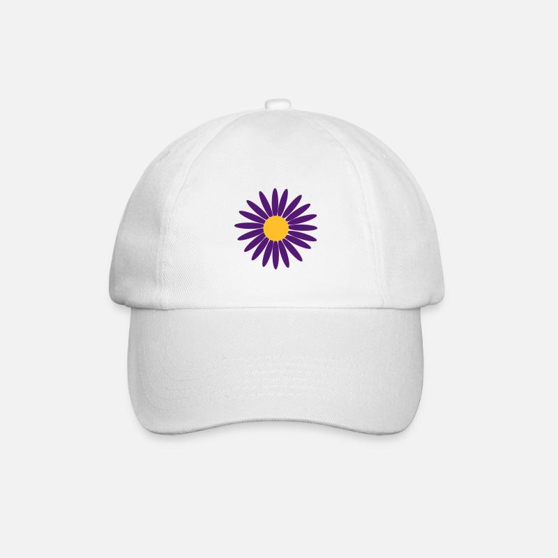 fleur pourpre - Casquette classique - blanc/blanc
