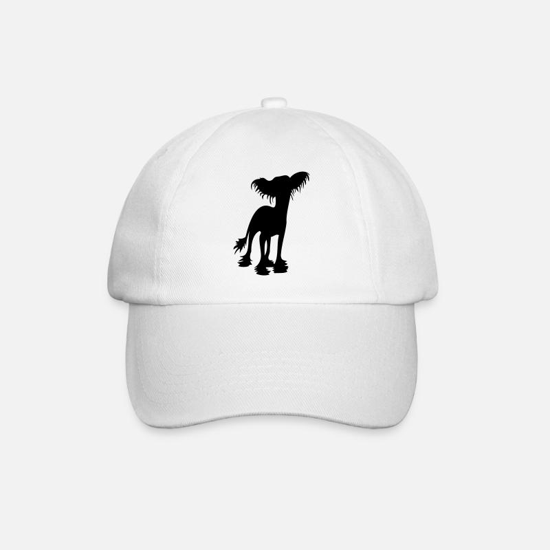 Chien chinois à crête - Casquette classique - blanc/blanc