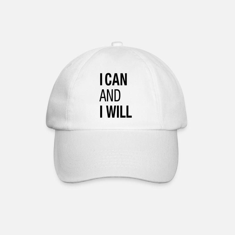 I Can And I WIll Do - Baseballkappe - Weiß/Weiß