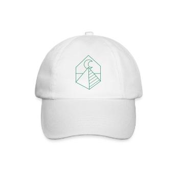 BOHO pyramid on the moon - Baseball Cap - white/white - Front