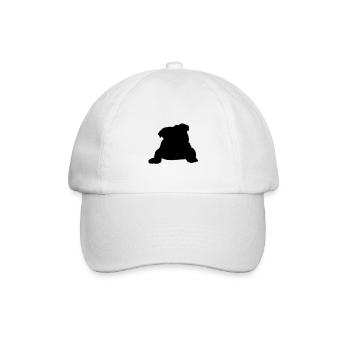 Englische Bulldogge - Baseballkappe - Weiß/Weiß - Vorne
