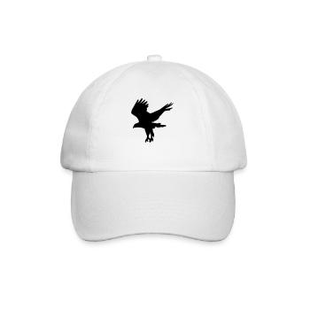 adler_silhouette1 - Baseballkappe - Weiß/Weiß - Vorne