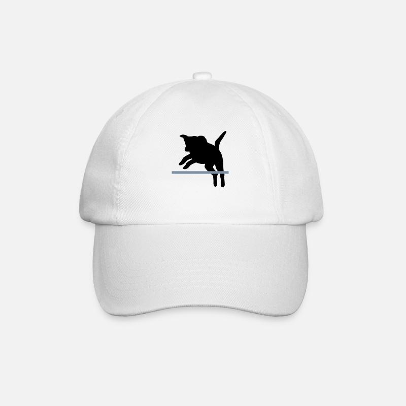 chien de sauter / agilité - Casquette classique - blanc/blanc