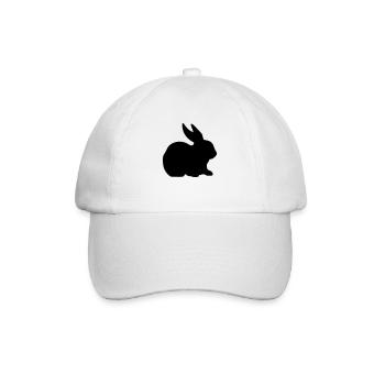Bunny rabbit silhouette - Baseball Cap - white/white - Front