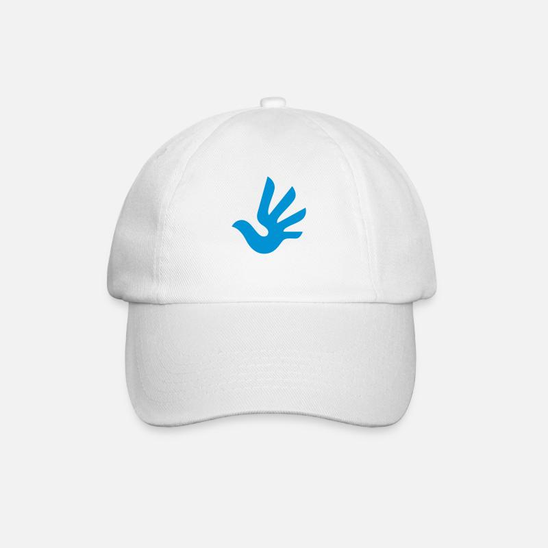 HumanRights Logo - Baseballkappe - Weiß/Weiß