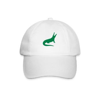 A crocodile - Baseball Cap - white/white - Front