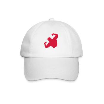 silhouette bodybuilding12 musculation po - Casquette classique - blanc/blanc - Devant