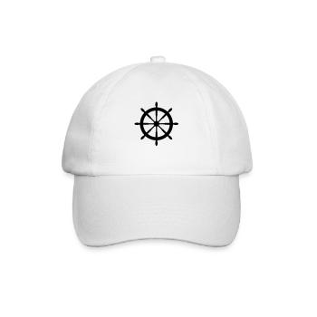 kapitaen_steuerrad___f1 - Baseball Cap - white/white - Front