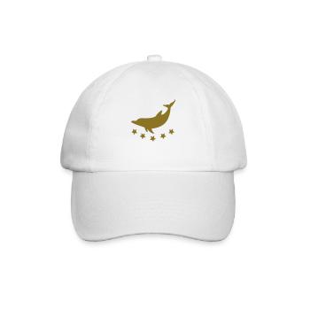 Delfin - Baseballkappe - Weiß/Weiß - Vorne