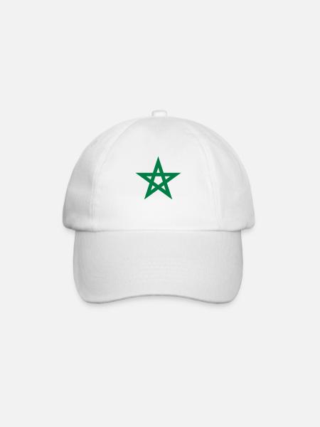 Marokko Sterne - Baseballkappe - Weiß/Weiß