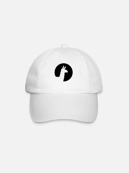 lama - Baseballkappe - Weiß/Weiß