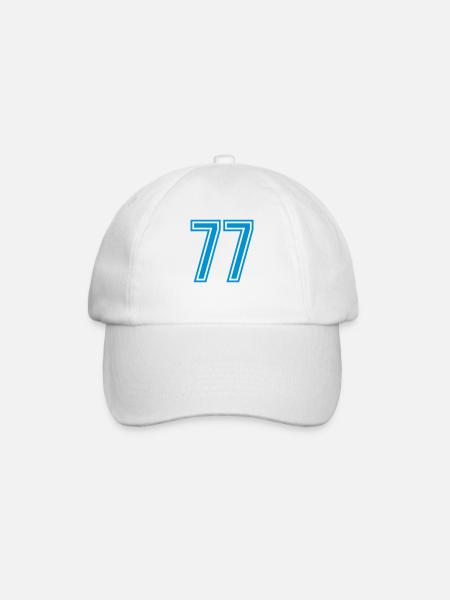 77 - Baseball Cap - white/white