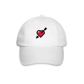 Herz - Baseball Cap - white/white - Front