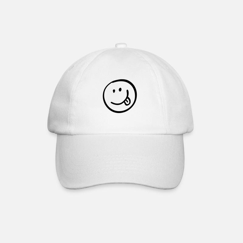 Smile with Tongue Gift Gift Idea - Casquette classique - blanc/blanc