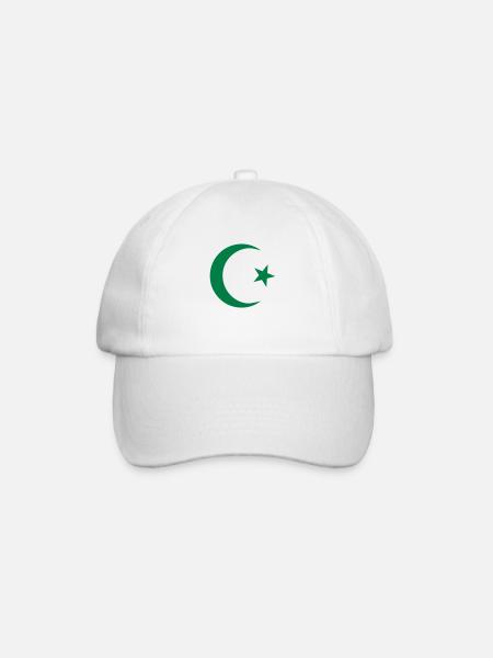 Star and Crescent - Baseball Cap - white/white