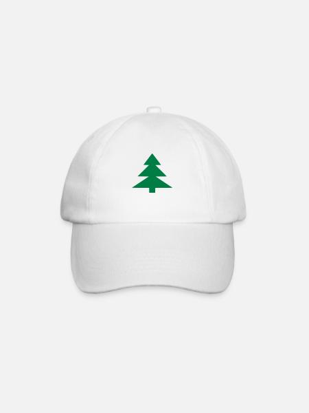 Tannenbaum - Baseballkappe - Weiß/Weiß