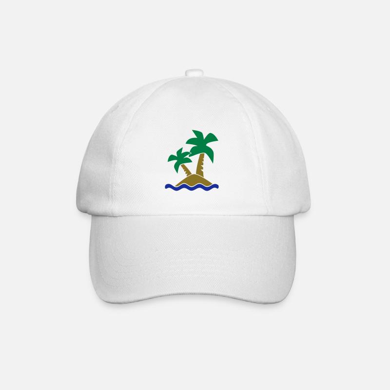 Insel - Baseballkappe - Weiß/Weiß