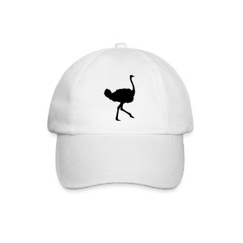 ostrich animal - Baseball Cap - white/white - Front