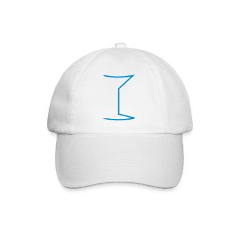 Cocktailglas / cocktail glass (line, 1c) - Baseball Cap - white/white - Front