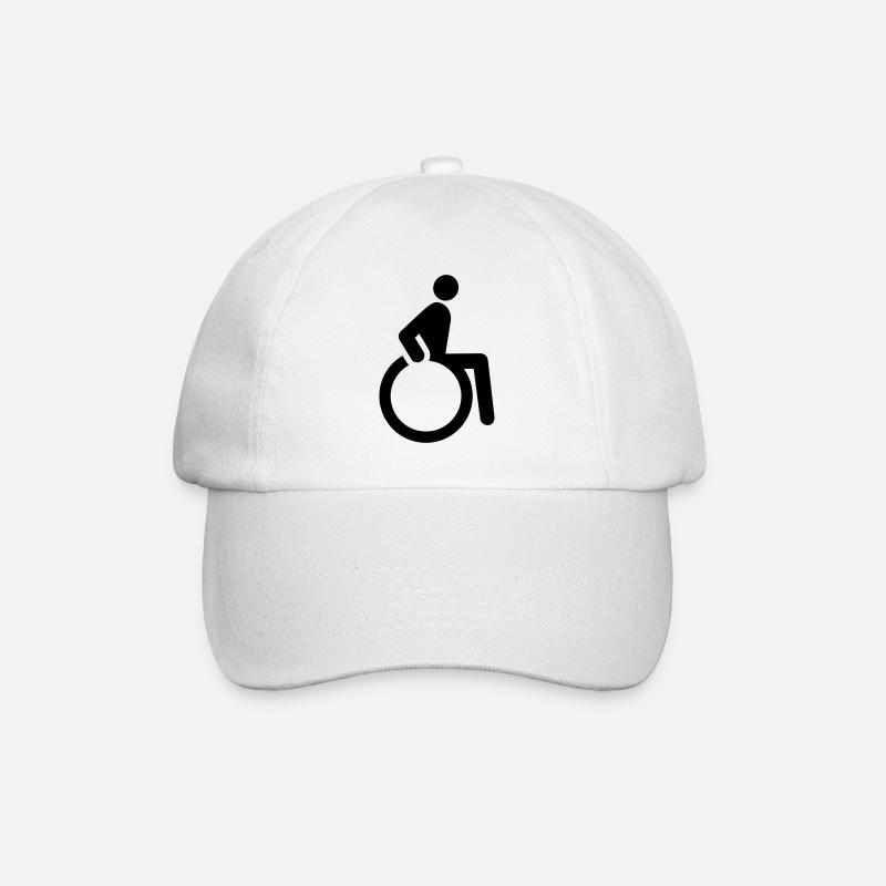 Rollstuhl - Baseballkappe - Weiß/Weiß