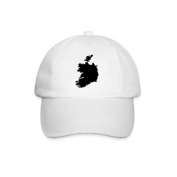 ireland outlined - Baseball Cap - white/white - Front