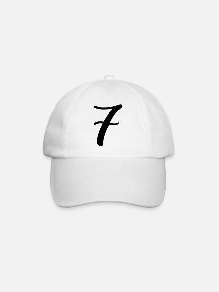 7 - Baseballkappe - Weiß/Weiß