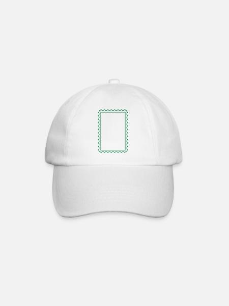 Timbre-poste très grand - Casquette classique - blanc/blanc
