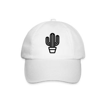 Kaktus - Baseballkappe - Weiß/Weiß - Vorne