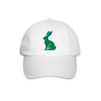 hase - Baseballkappe - Weiß/Weiß - Vorne