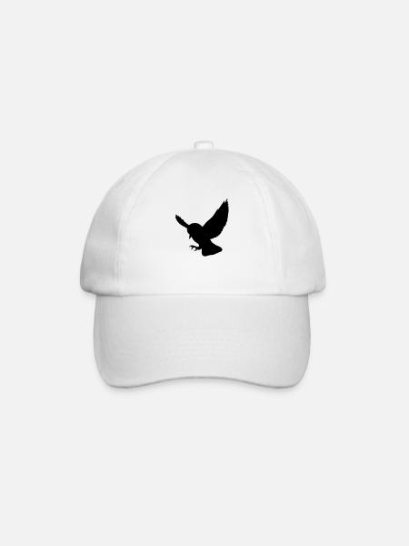 fliegender Vogel - Baseballkappe - Weiß/Weiß