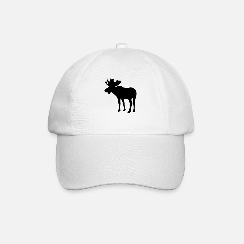 moose - Baseball Cap - white/white