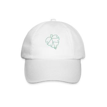 Monsteria Monstera leaf - Baseball Cap - white/white - Front