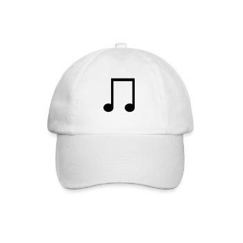 Eighth note symbol to design yourself - Baseball Cap - white/white - Front