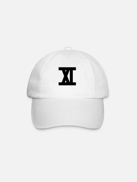 zahl 9 roemisch - Baseballkappe - Weiß/Weiß