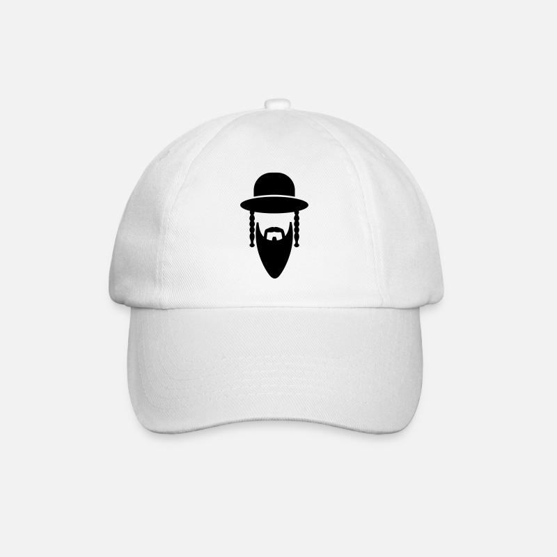 jude_rabbi_f1 - Baseballkappe - Weiß/Weiß