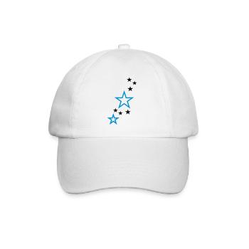 Stars - Baseballkappe - Weiß/Weiß - Vorne