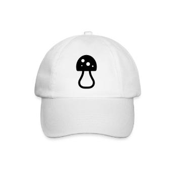 Mushroom - Baseball Cap - white/white - Front