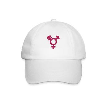 Transgender-Symbol - Baseballkappe - Weiß/Weiß - Vorne
