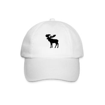 Elch - Baseballkappe - Weiß/Weiß - Vorne