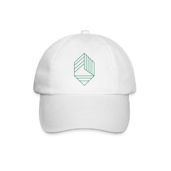 Diamant mit Linien - Baseballkappe - Weiß/Weiß - Vorne