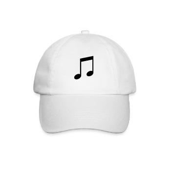Music note - Baseball Cap - white/white - Front