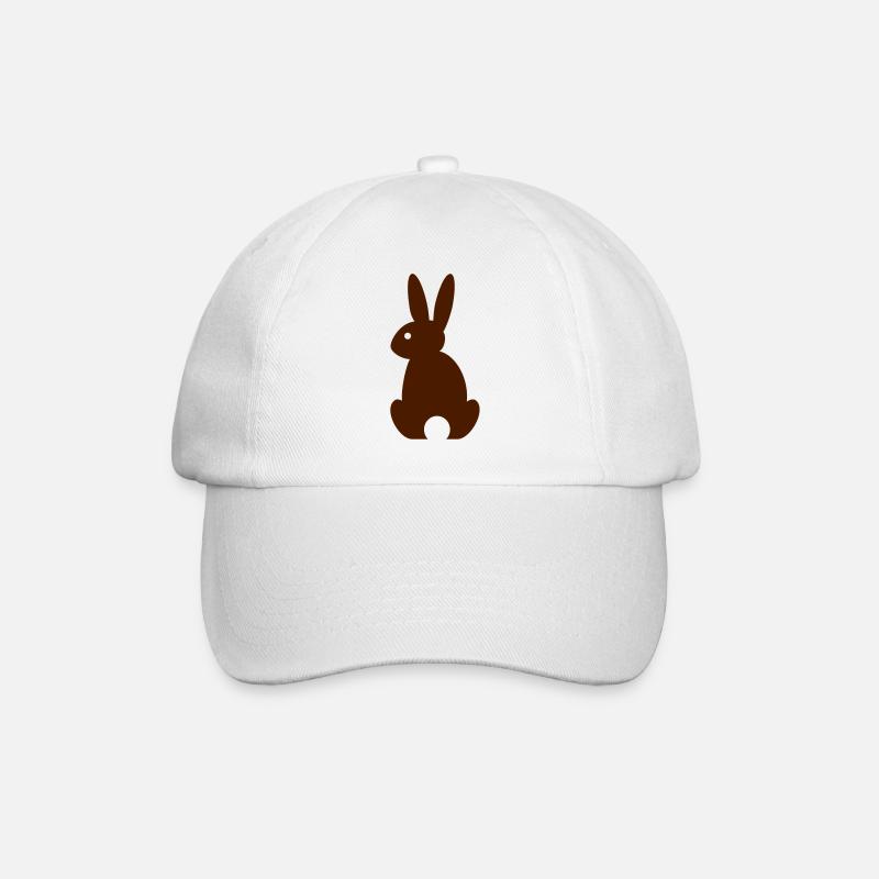 Hase - Baseballkappe - Weiß/Weiß