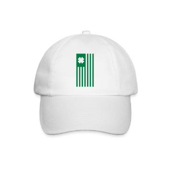 Drapeau de la Saint-Patrick irlando-américain vert uniquement - Casquette classique - blanc/blanc - Devant